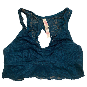 PINK Victoria's Secret Blue Floral Lace Bandeau